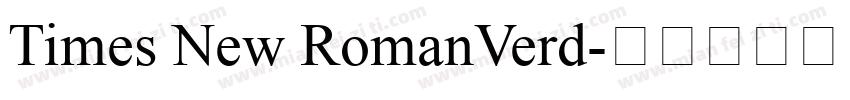 Times New RomanVerd字体转换